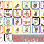 Abc Asl Flashcards Digital, Sign Language, Printable, Alphabet   Etsy With Sign Language Alphabet Flash Cards Printable