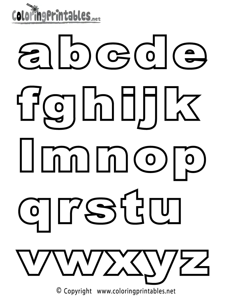 Abc Coloring Pages To Print - Free Printable Coloring Pages within Lower Case Alphabet Coloring Pages Free Printable