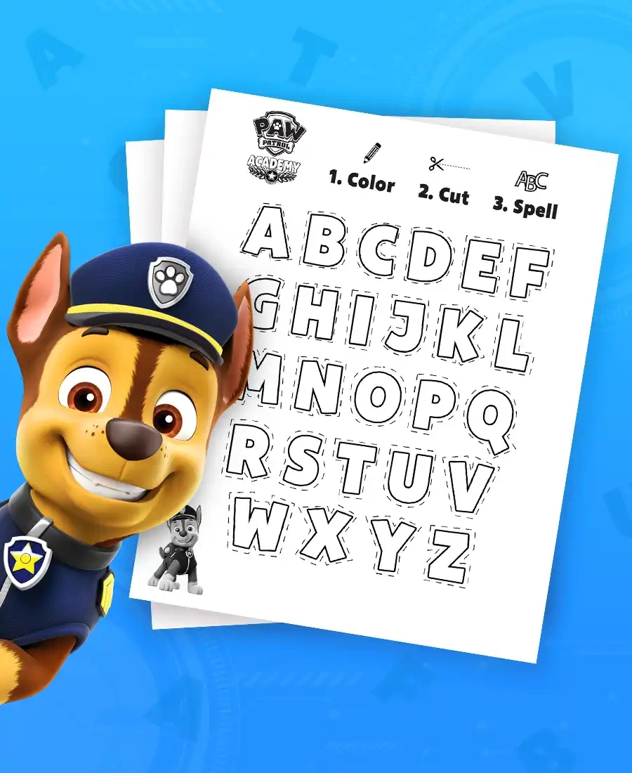 Abc Dictionary Coloring Pages | Paw Patrol Academy | Preschool regarding Free Paw Patrol Alphabet Printable