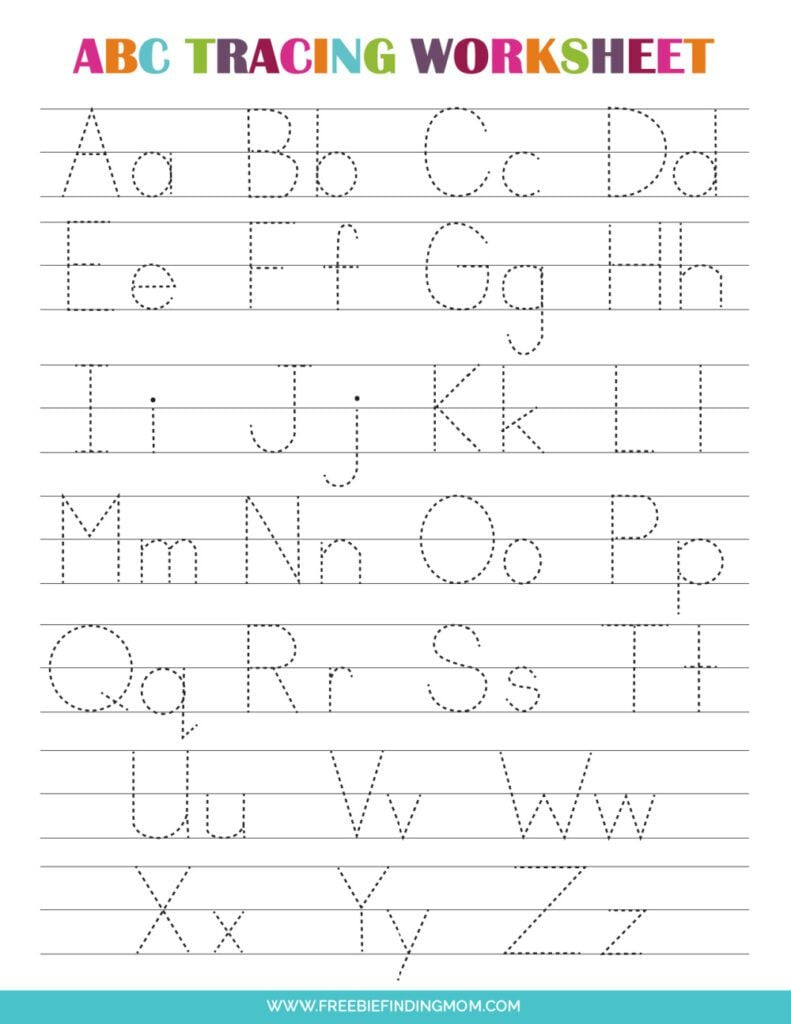 Abc Letters Printable Tracing Worksheets in Free Printable Alphabet Letters Upper And Lower Case Tracing