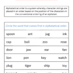 Abc Order   Printable Alphabetical Order Worksheets For 1St L 2Nd In Printable Alphabetical Order Worksheets