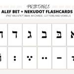 Alef Bet Flash Cards Printable, Hebrew Alphabet, Jewish Cards With Regard To Hebrew Alphabet Flash Cards Printable