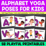 Alfabet Yoga Poses Printables Voor Kinderen, Yogaposters Voor In Printable Alphabet Yoga Cards