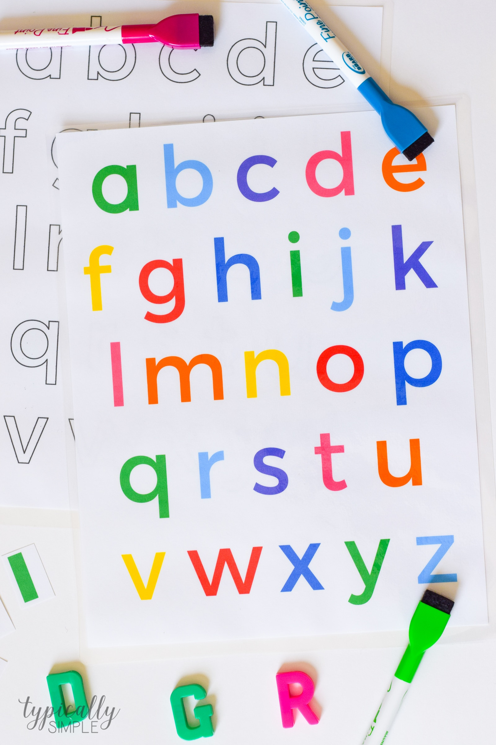 Alphabet Activities: Lowercase Letters Printable - Typically Simple pertaining to Alphabet Lower Case Letters Printable