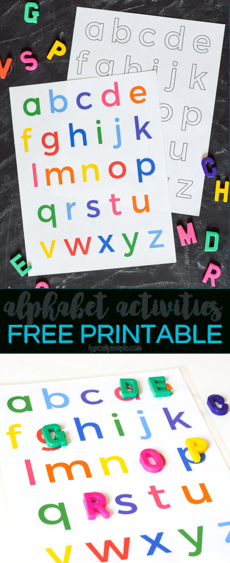 Alphabet Activities: Lowercase Letters Printable - Typically Simple with Alphabet Small Letters Printable