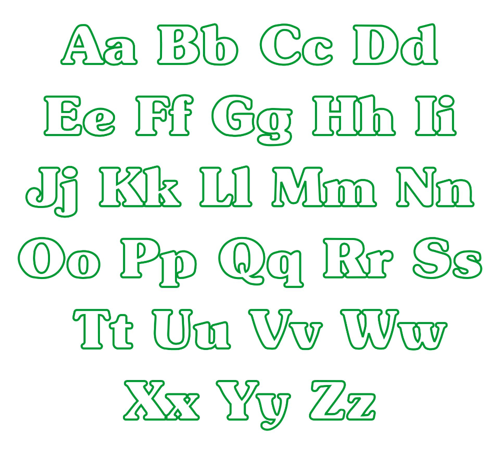 Alphabet Applique Patterns - 10 Free Pdf Printables | Printablee for Printable Alphabet Applique Letter Templates Free