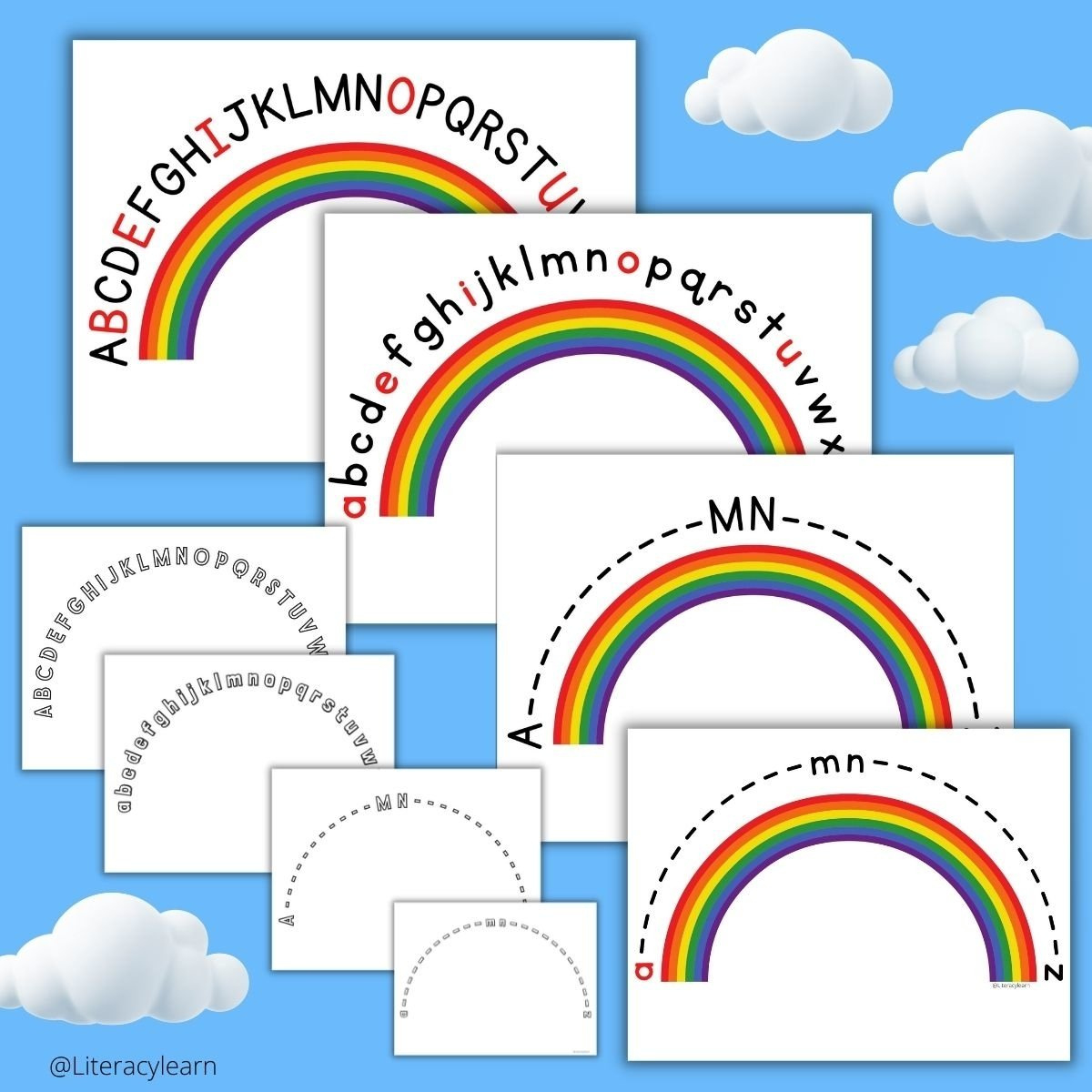 Alphabet Arc: 8 Free Printable Mats &amp;amp; How To Use Them! - Literacy for Printable Free Printable Alphabet Arc