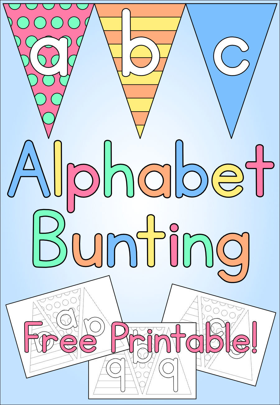 Alphabet Bunting Kids Craft – Free Printable | Mama Geek within Free Alphabet Bunting Printable