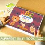 Alphabet Busy Book Printable Abc Quiet Book Toddler Busy Binder Intended For Alphabet Busy Book Printable