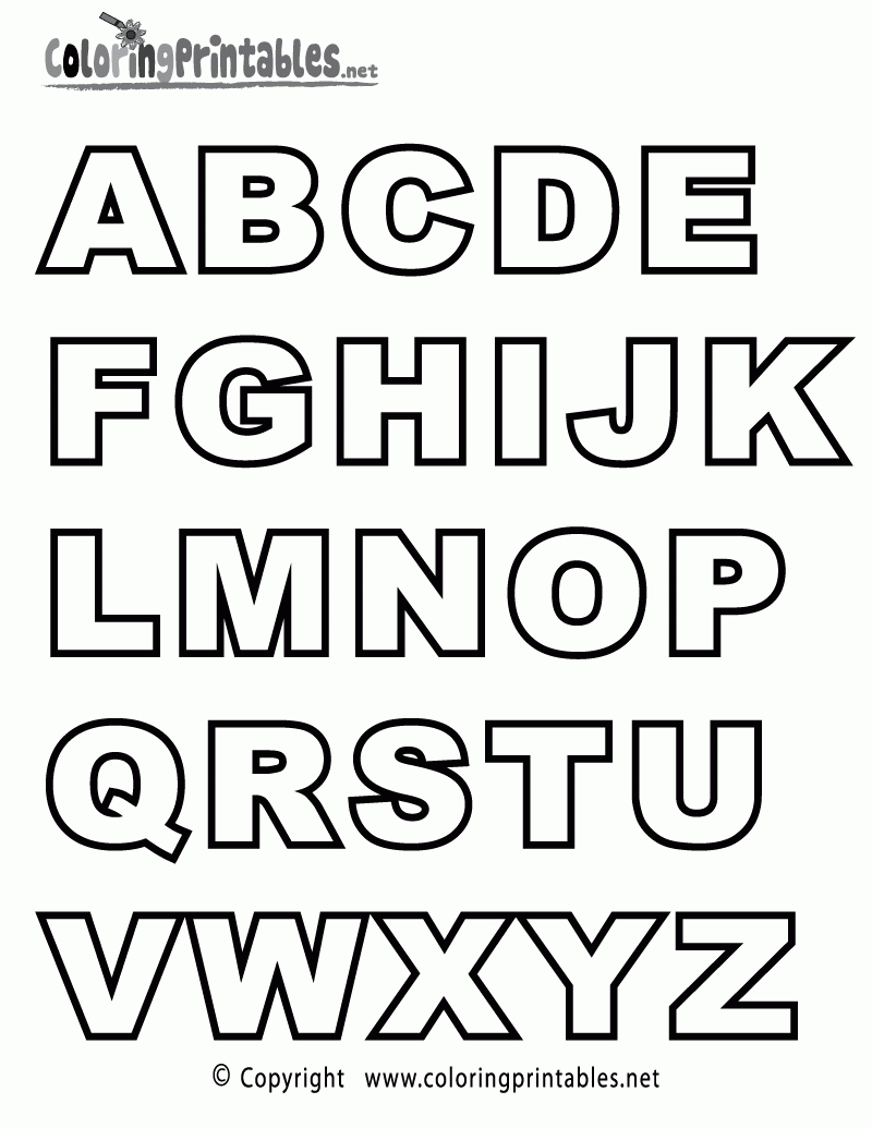 Alphabet Capital Letters Coloring Page - A Free English Coloring for Printable Alphabet Coloring Pages