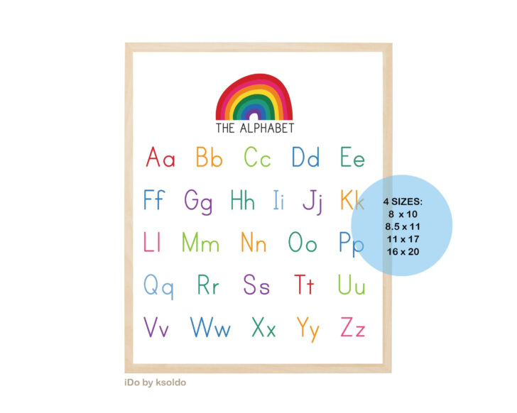 Upper and Lower Case Alphabet Chart Printable