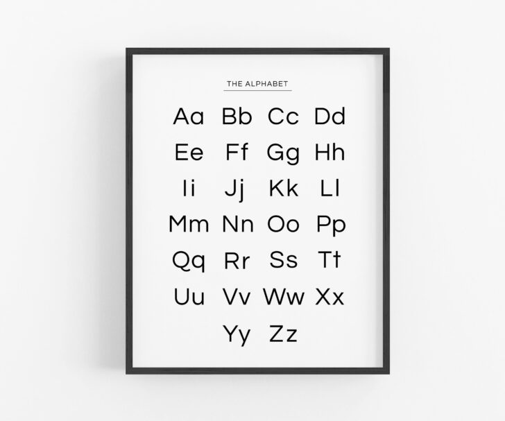 Printable Alphabet Chart Black and White