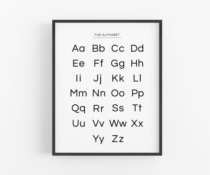 Printable Black and White Alphabet Letters