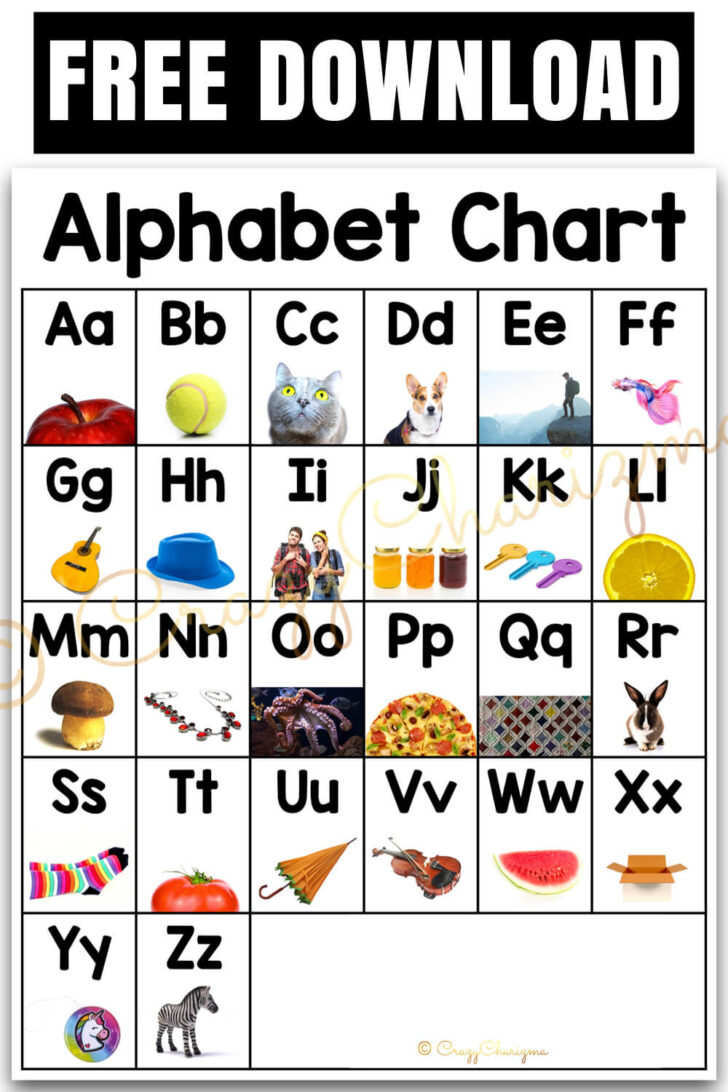 Alphabet Chart Printable Free Download