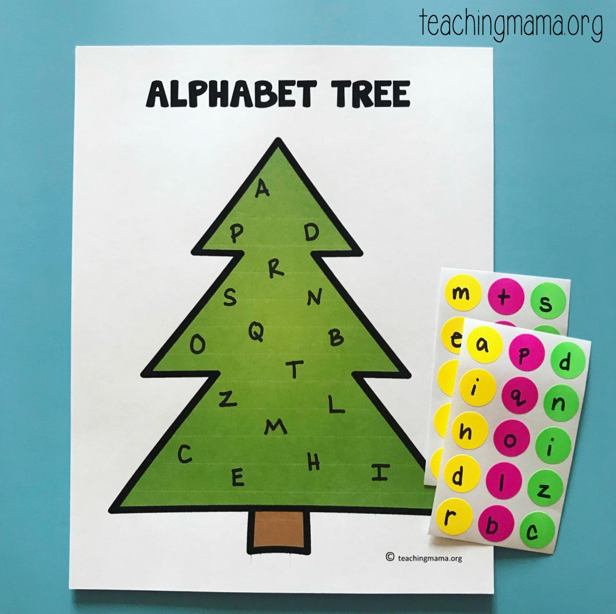 Alphabet Christmas Tree - Teaching Mama for Alphabet Christmas Tree Printable