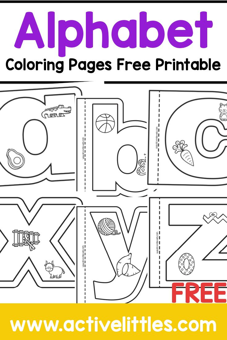 Alphabet Coloring Books Free Printable (Lowercase Version with Printable Alphabet Coloring Book