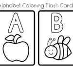 Alphabet Coloring Flash Cards   Etsy In Alphabet Flash Cards Printable Black And White