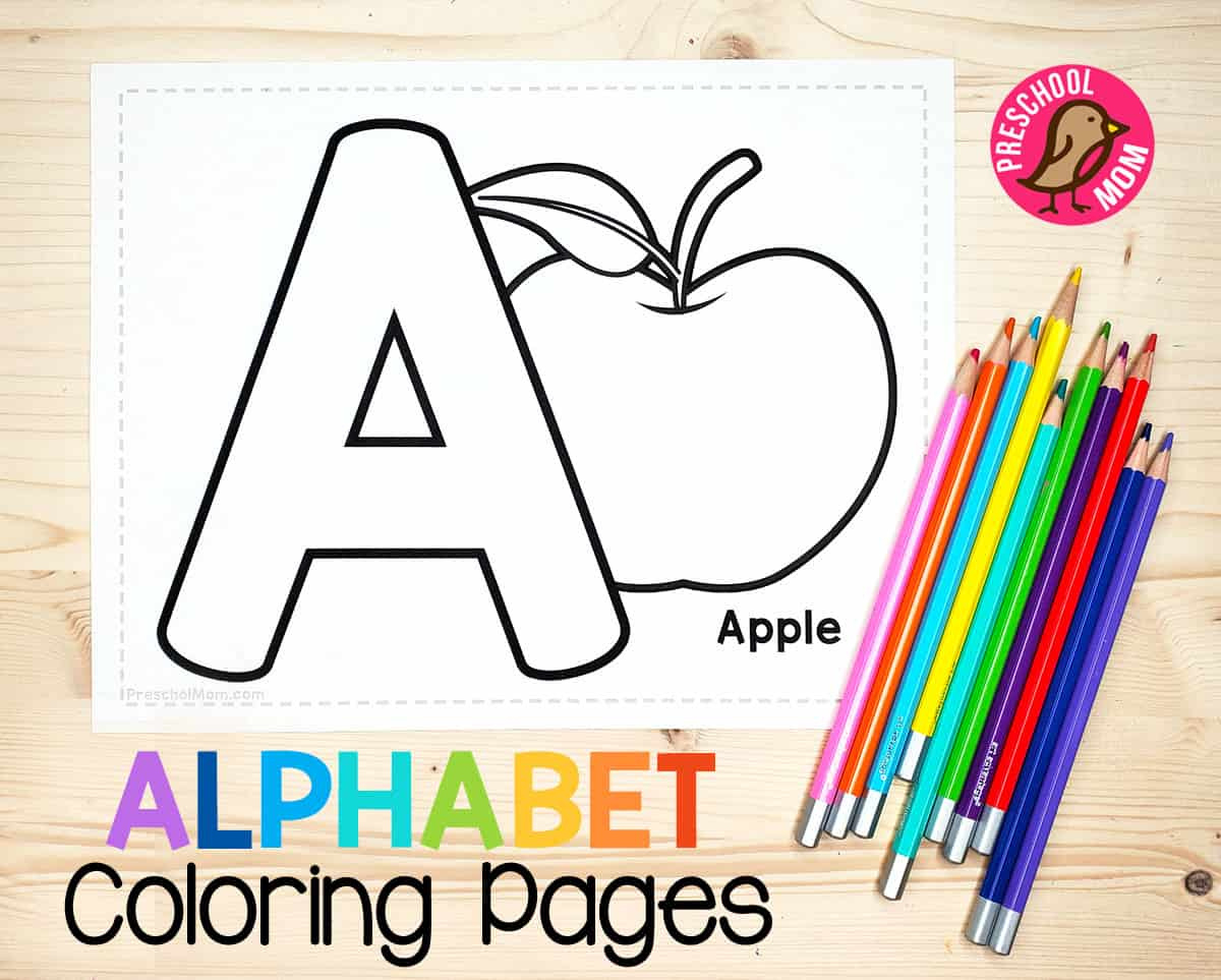 Alphabet Coloring Pages - Preschool Mom in Free Printable Preschool Alphabet Coloring Pages