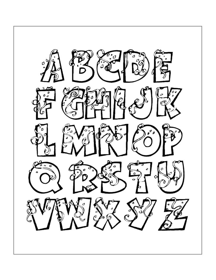 Alphabet Letters Coloring Pages Printable