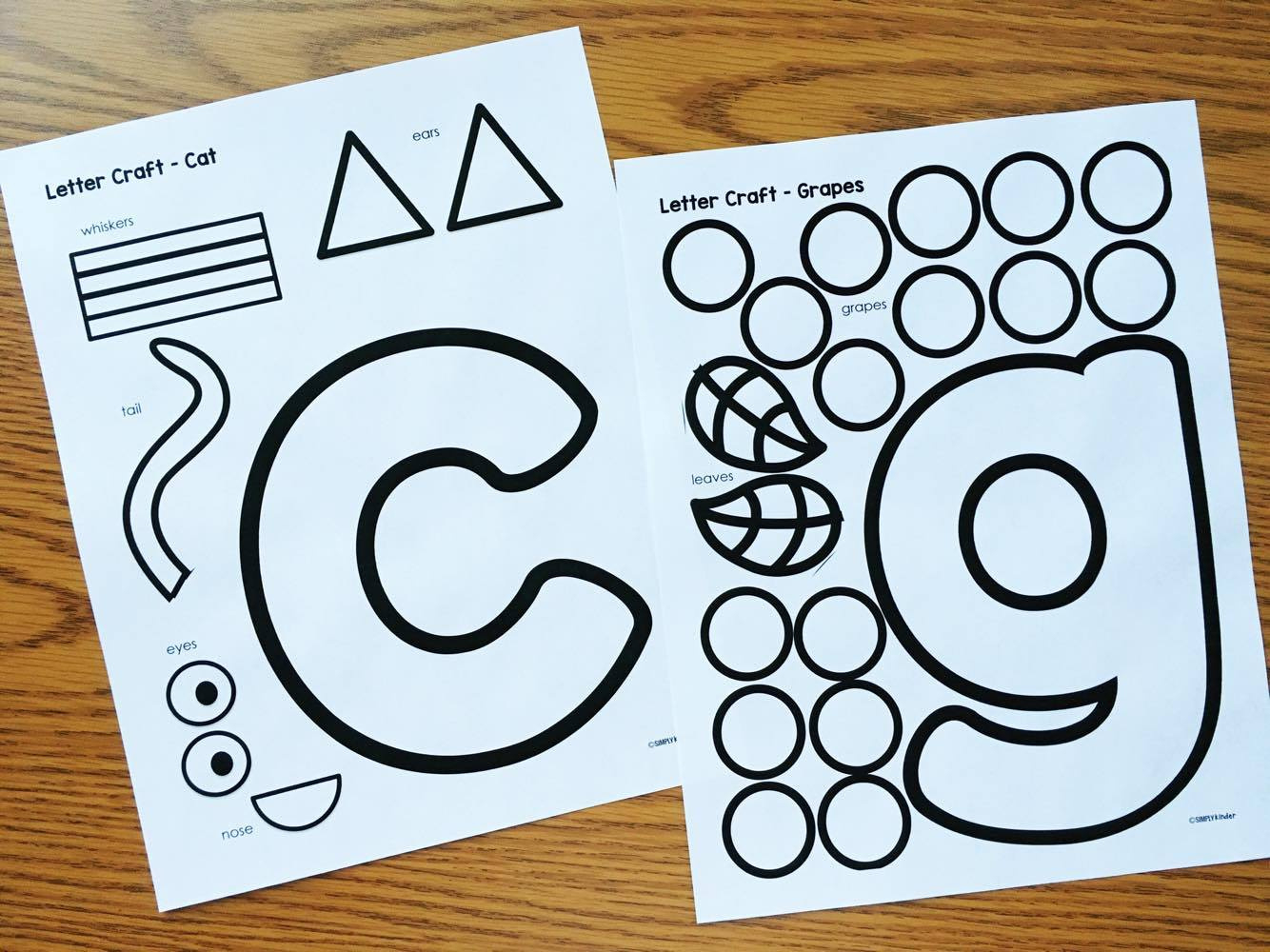 Alphabet Crafts &amp;amp; Printables Notebooks - Simply Kinder throughout Printable Alphabet Letter Crafts