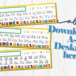 Alphabet Desk Mate   Confessions Of A Homeschooler For Alphabet Line For Desk Printable