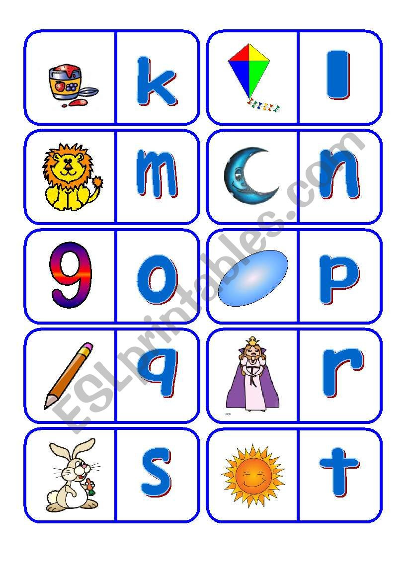 Alphabet Dominoes - Esl Worksheetfleur within Alphabet Dominoes Free Printable