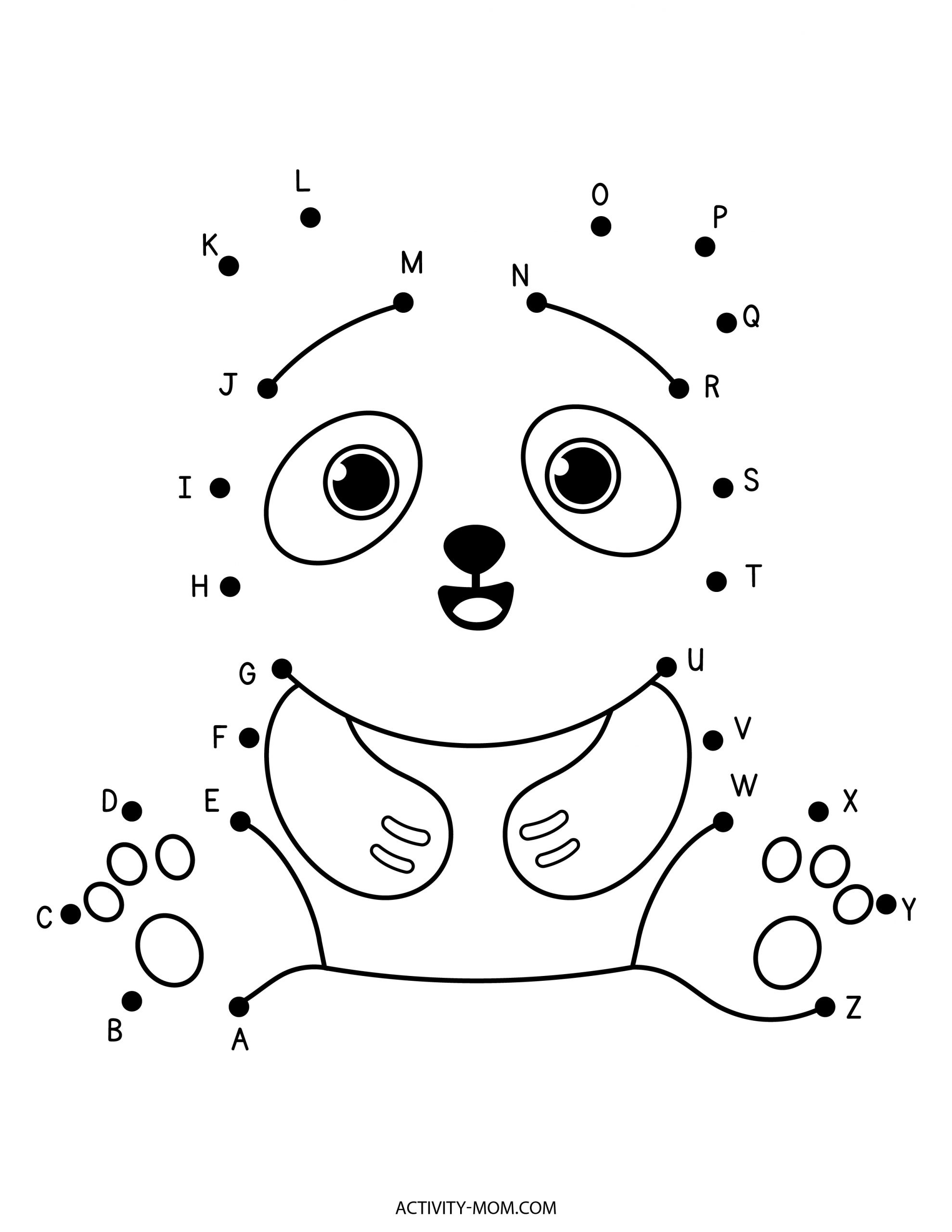 Alphabet Dot To Dot Worksheets (Free Printable) - The Activity Mom inside Connecting Alphabet Dots Printable