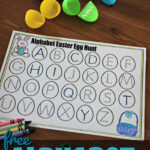 Alphabet Easter Egg Hunt For Preschoolers W/ Free Printable With Easter Egg Alphabet Printable