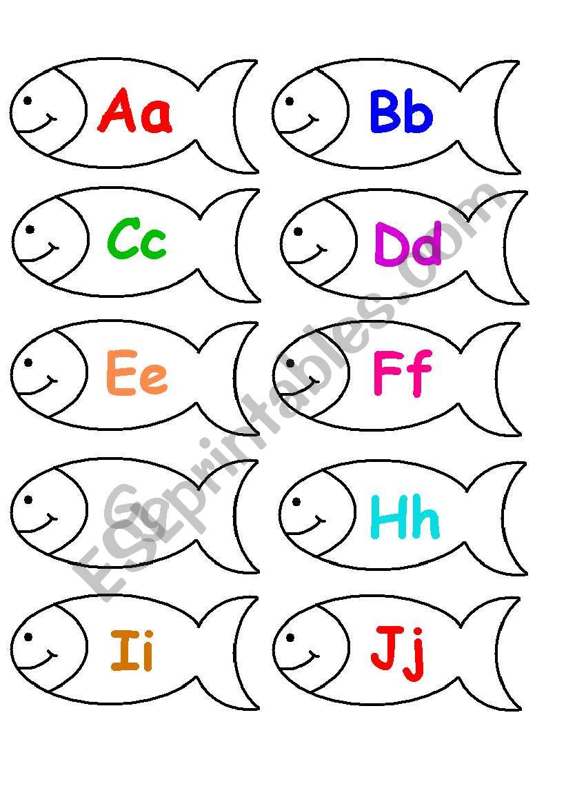 Alphabet Fish - Esl Worksheetmedmj regarding Free Alphabet Fish Printable