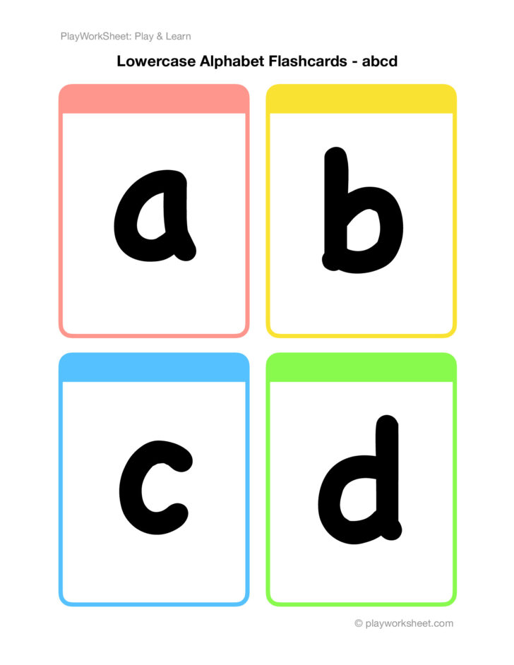 Free Printable Lower Case Alphabet Flash Cards
