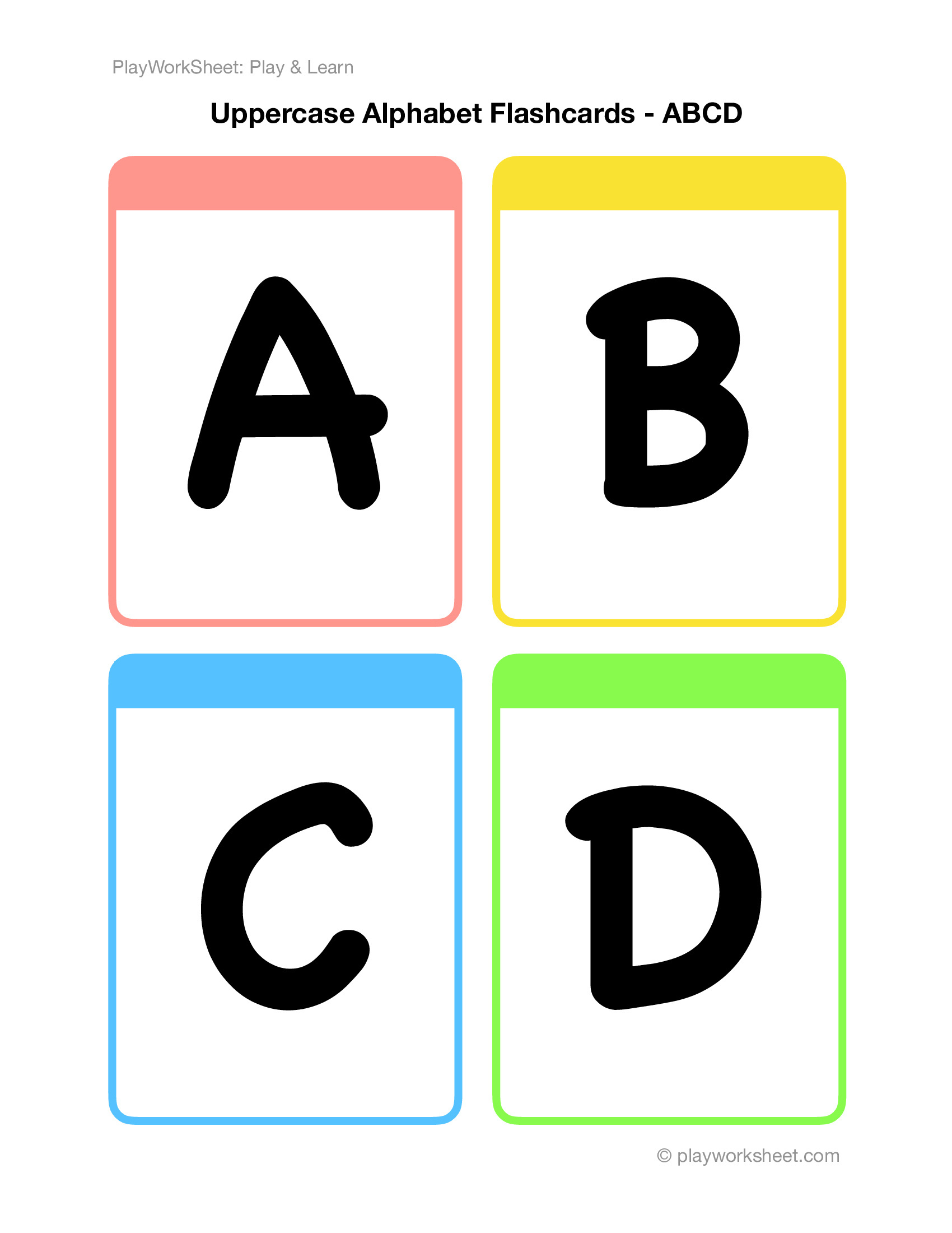 Alphabet Flash Cards In Upppercase | Free Printables For Kids within Free Printable Alphabet Flashcards Upper and Lower Case