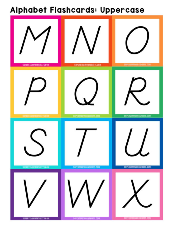 Printable Alphabet Cards Upper and Lower Case