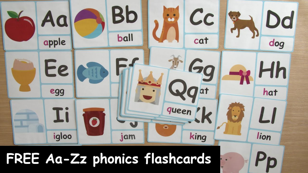 Alphabet Flashcards - Teach A-Z - Free Printable Phonics Chart! in Printable Sing Spell Read and Write Alphabet Chart