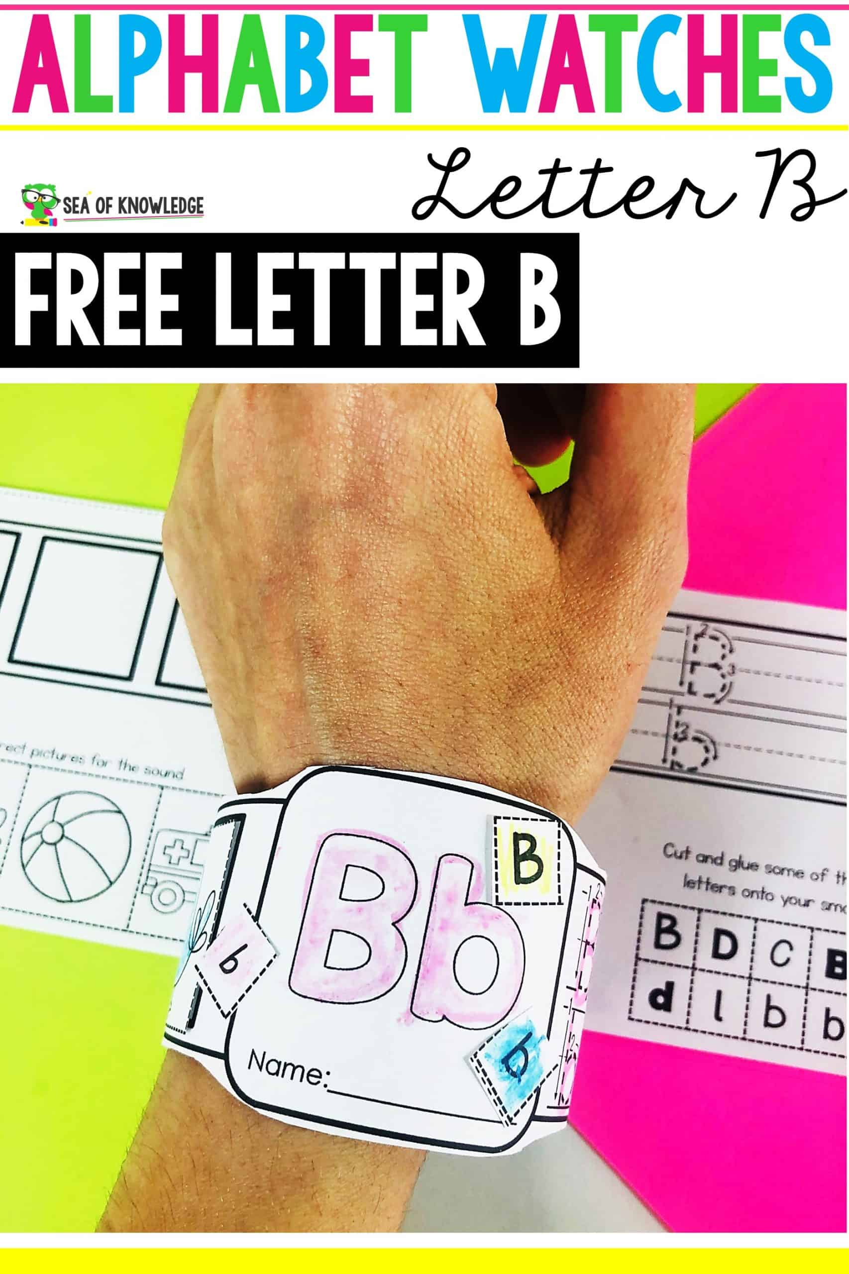 Alphabet Formation Beginning Sounds Smart Watches - Sea Of Knowledge in Alphabet Watches Printable Free