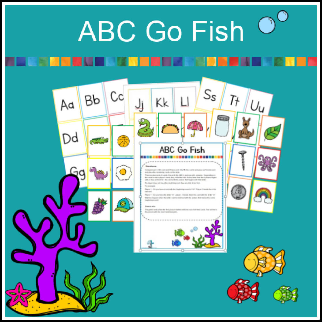 Alphabet Go Fish Card Game I The Montessori Room Toronto intended for Printable Go Fish Alphabet Cards