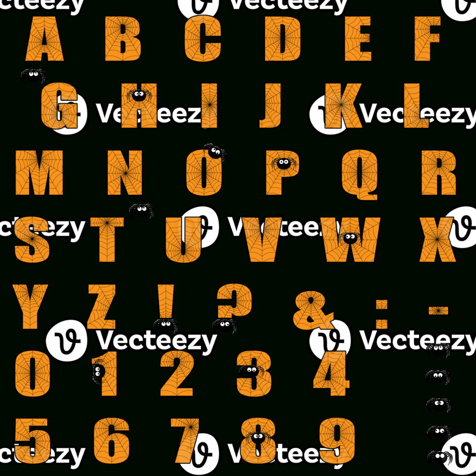 Alphabet Halloween Letters 31392833 Png with regard to Free Printable Halloween Alphabet Letters