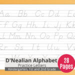 Alphabet Handwriting Practice For Kids, Printable Letter Tracing With D'Nealian Alphabet Printable