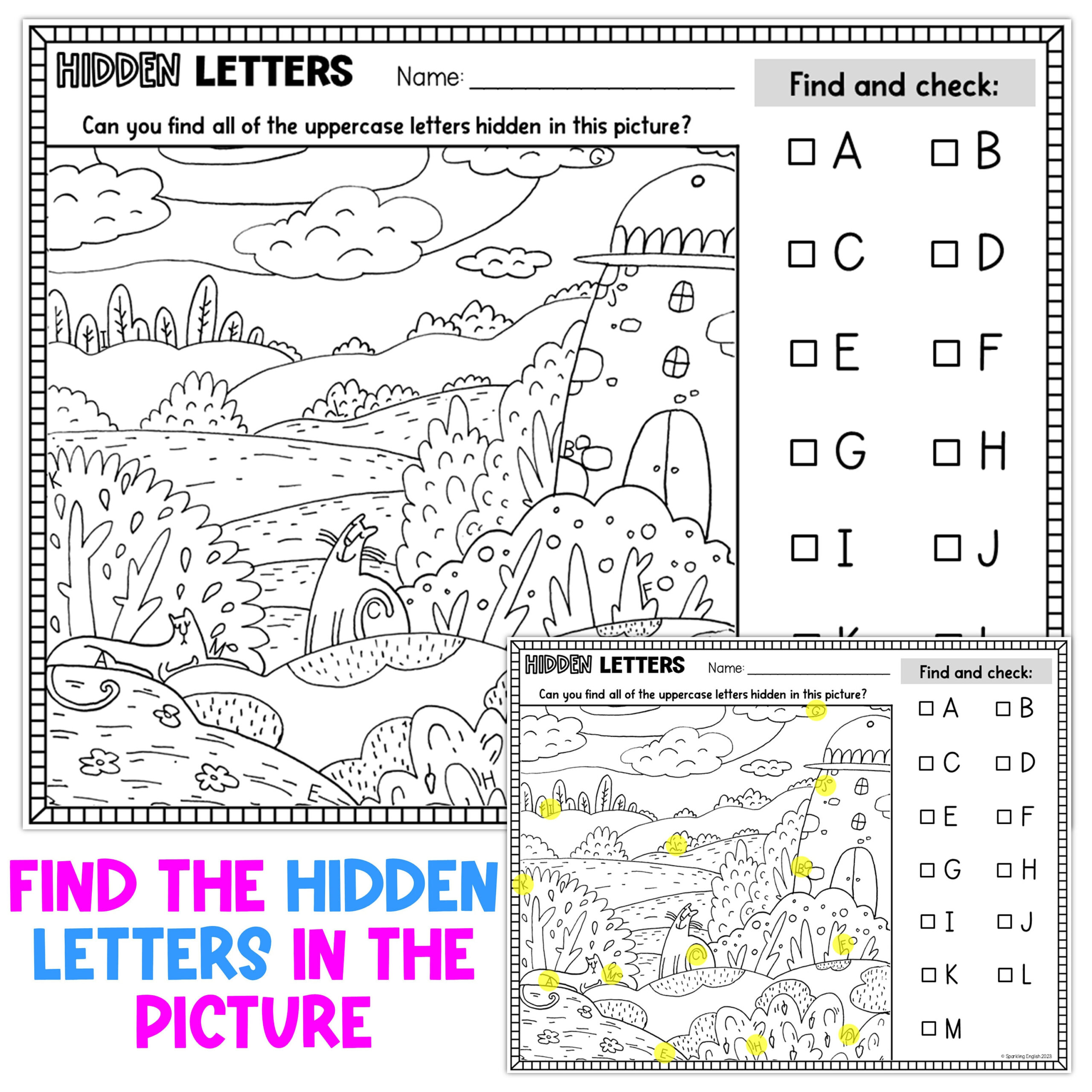 Alphabet Hidden Letters Pictures | Letter Recognition Alphabet with regard to Printable Hidden Alphabet Worksheet