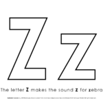 Alphabet Individual Lessons Z With Big Printable Alphabet Letters Z