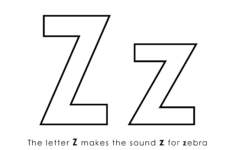 Alphabet Individual Lessons Z with Big Printable Alphabet Letters Z