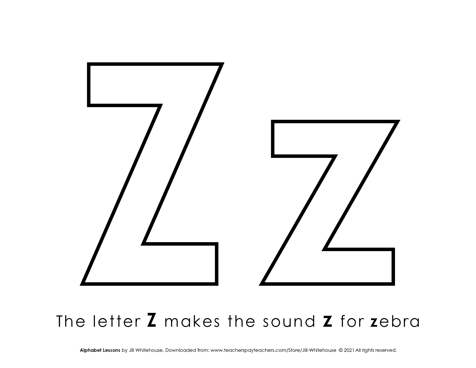 Alphabet Individual Lessons Z with Big Printable Alphabet Letters Z