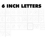 Alphabet Letters 6 Inch Tall String Art Template   Etsy Inside 6 Inch Alphabet Template Printable