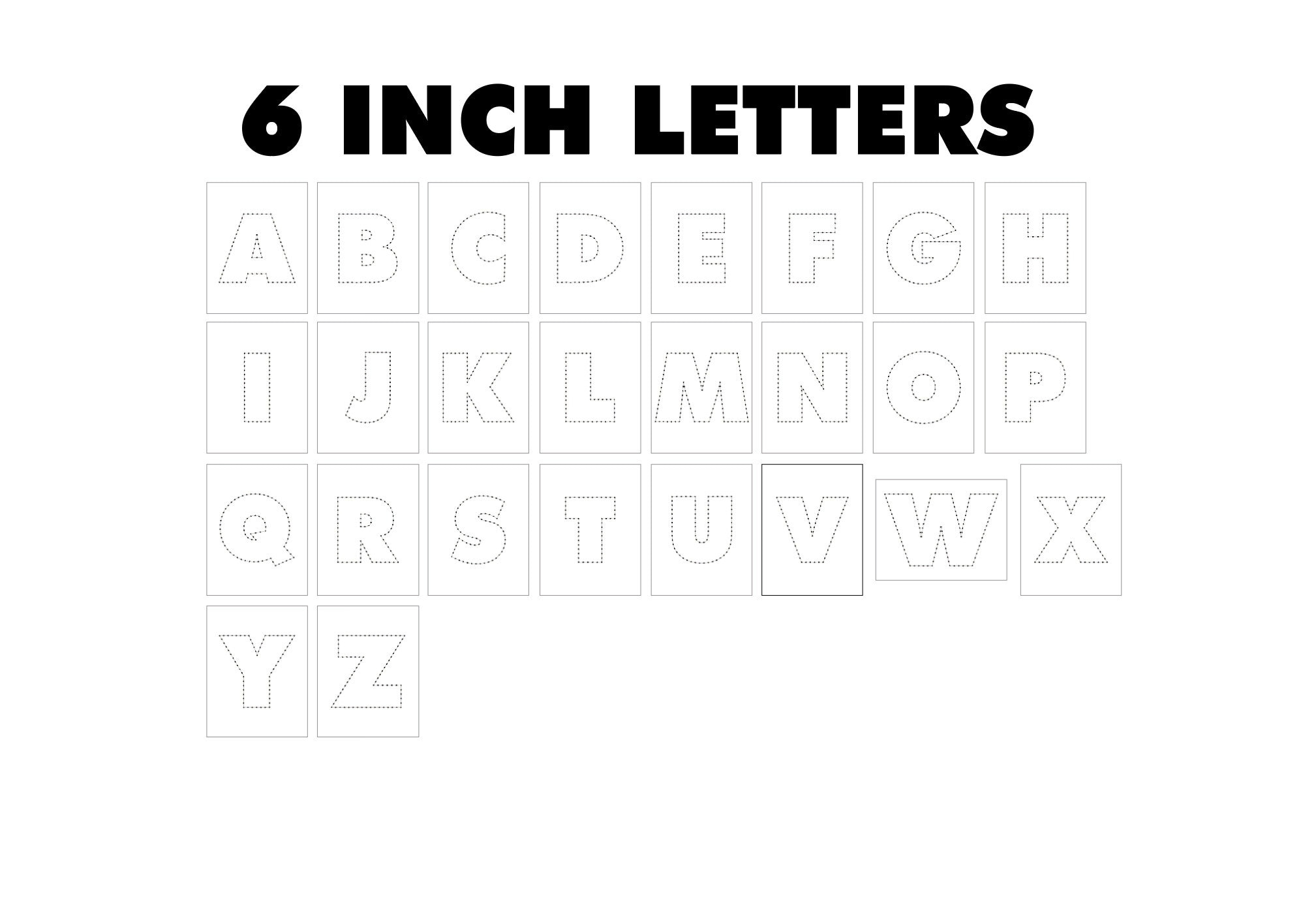 Alphabet Letters 6 Inch Tall String Art Template - Etsy inside 6 Inch Alphabet Template Printable