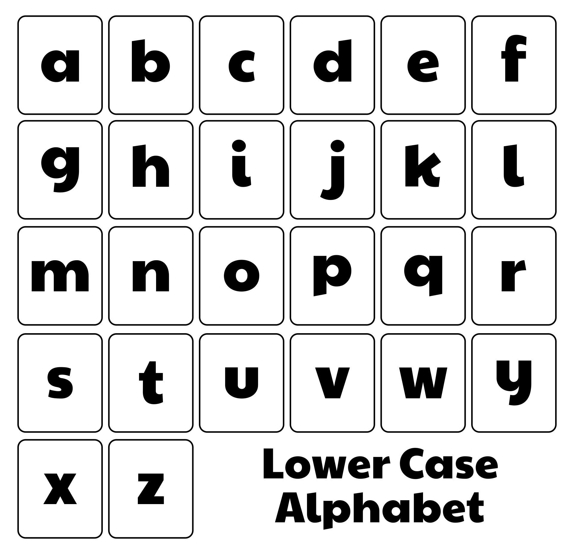 Alphabet Letters Font - 6 Free Pdf Printables | Printablee in Lower Case Alphabets Printable