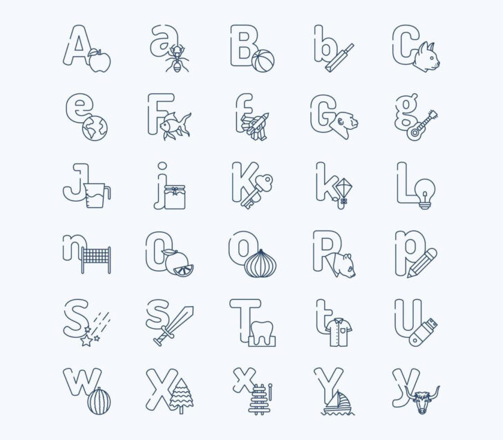 Alphabet Letters Outline Printable