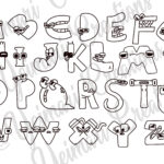 Alphabet Lore Coloring Page , Alphabet Lore Outline Png File Pertaining To Alphabet Lore Coloring Pages Printable