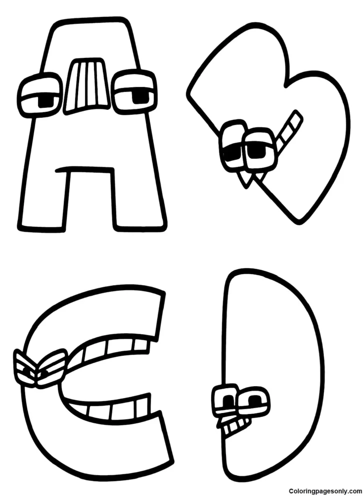 Alphabet Lore Free Printable Coloring Pages