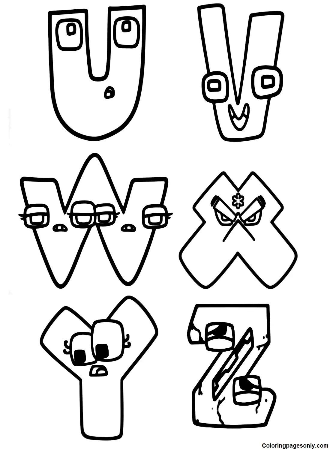 Alphabet Lore Coloring Pages To Print - Free Printable Coloring Pages regarding Alphabet Lore Free Printable Coloring Pages