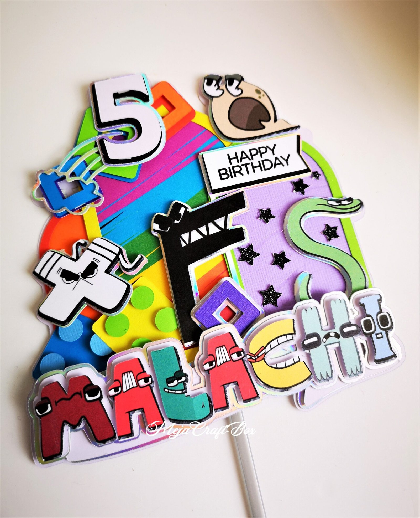 Alphabet Lore Inspired 3D Cake Topper Set with regard to Alphabet Cake Topper Printable