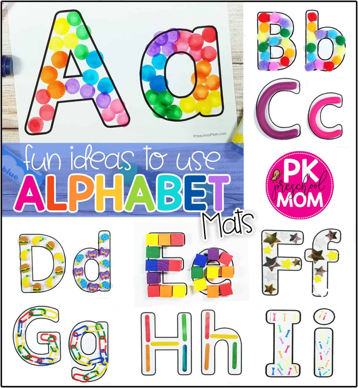 Alphabet Mat Printables - Preschool Mom in Alphabet Mats Printable Free